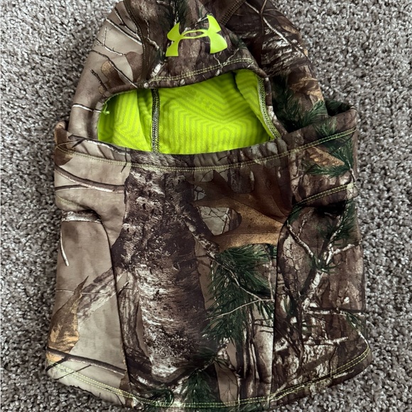 Under Armour Woodland Camo Hoodie with Bright Green And Various Items - Picture 1 of 4